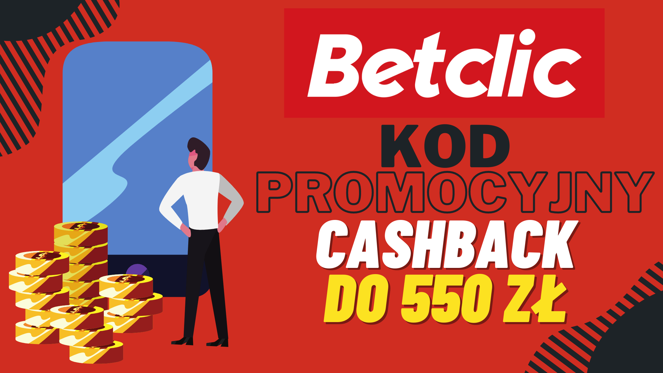 Kod promocyjny Betclic dla nowych graczy - cashback do 550 złotych