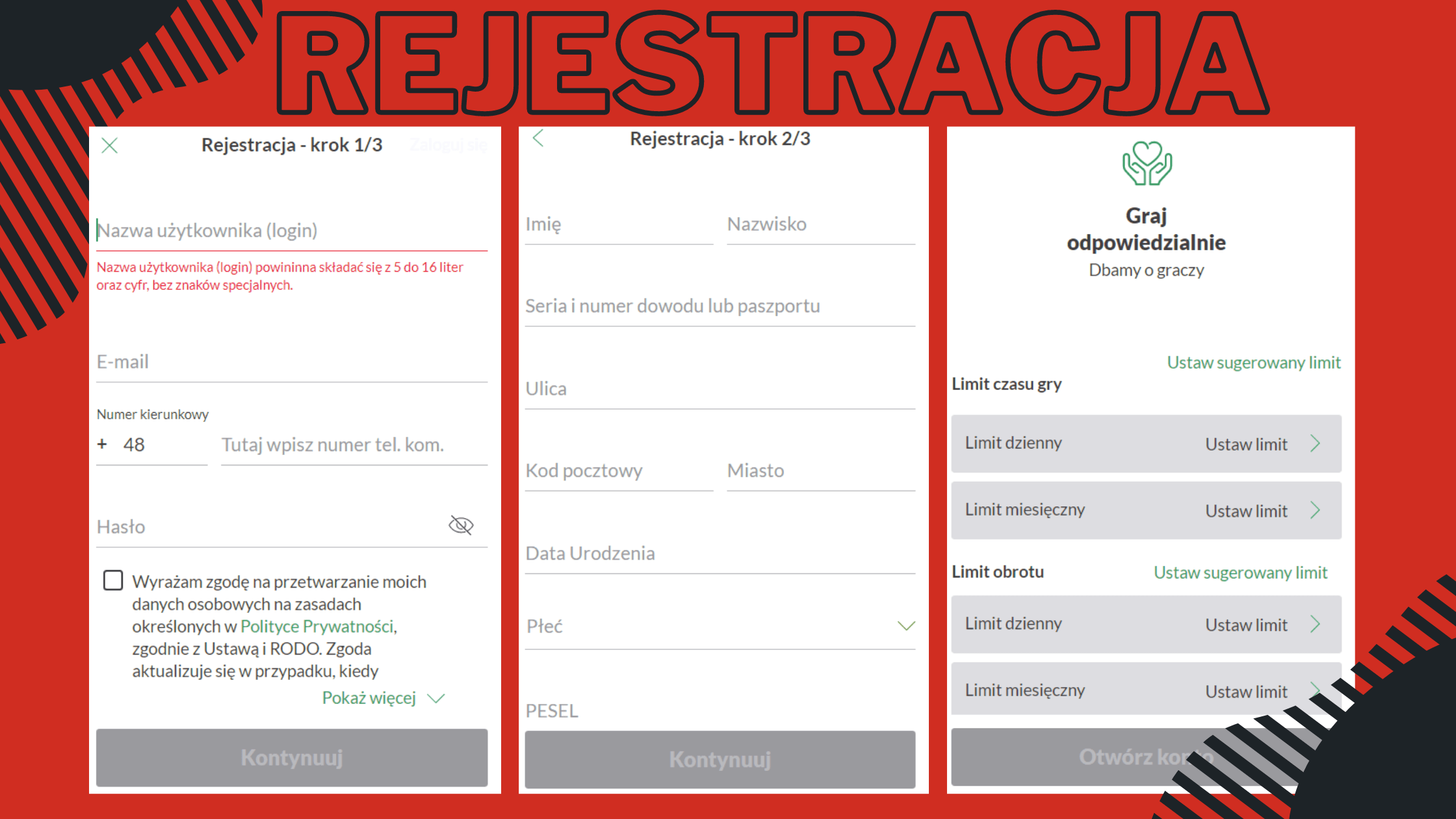 Rejestracja PZBuk 3 kroki