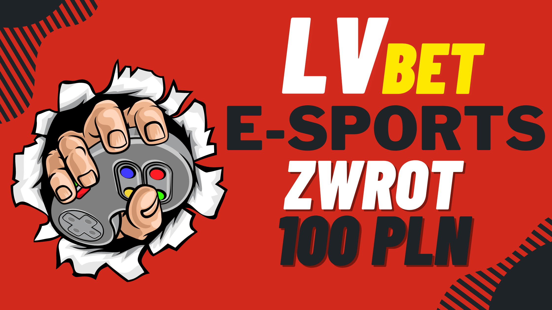 Legalny polski bukmacher LVBet e-sports zwrot 100 PLN
