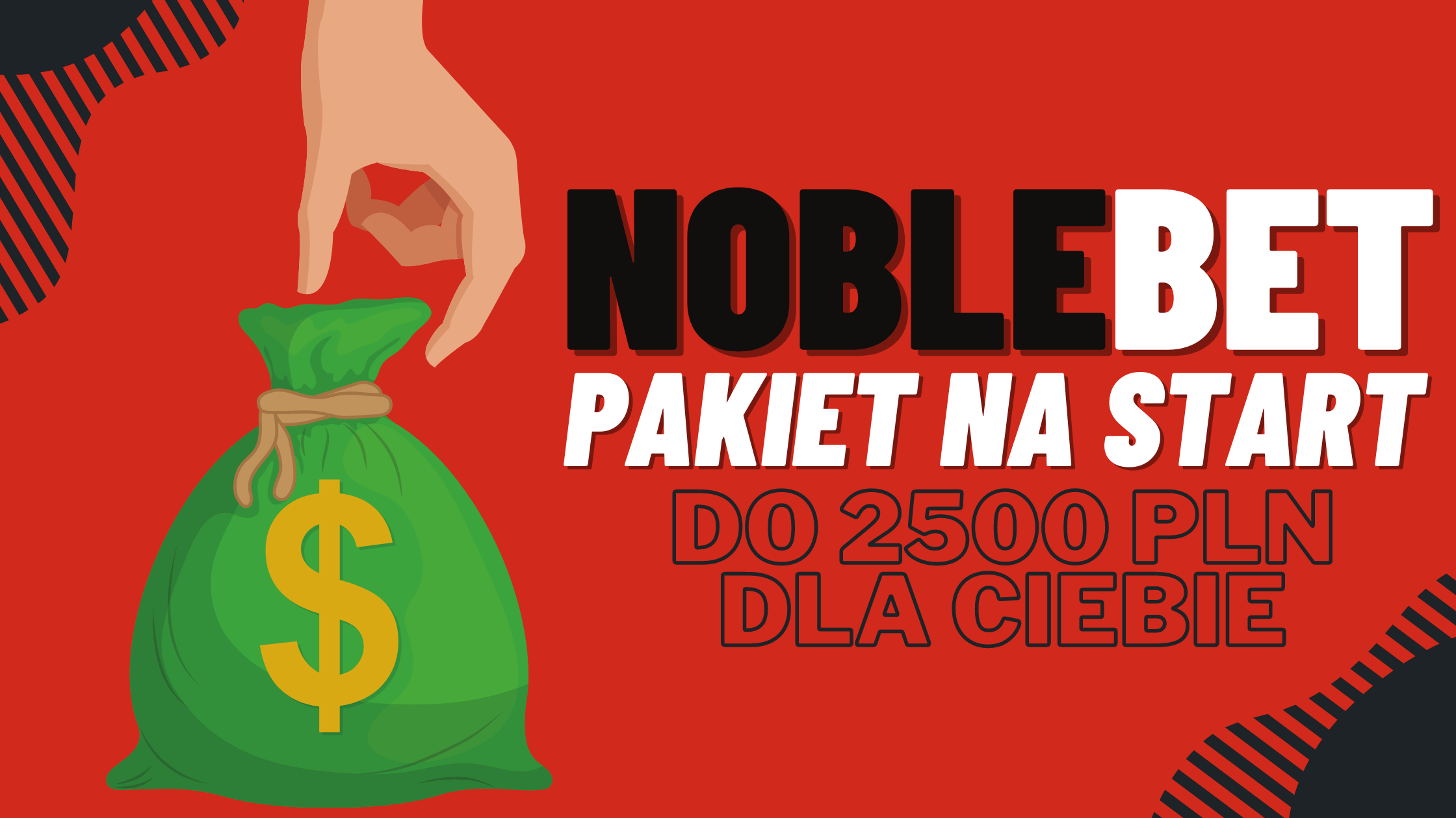 Legalny bukmacher Noblebet pakiet na start do 2500 pln