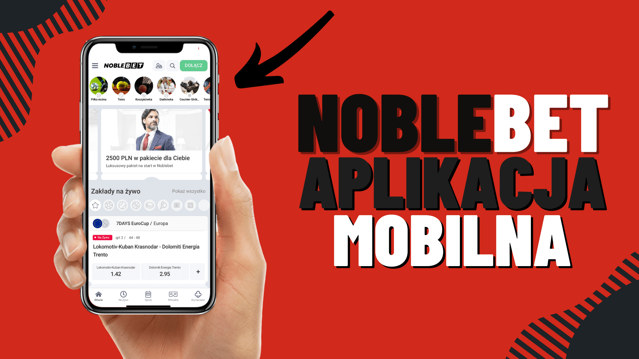 Legalny bukmacher Noblebet aplikacja mobilna