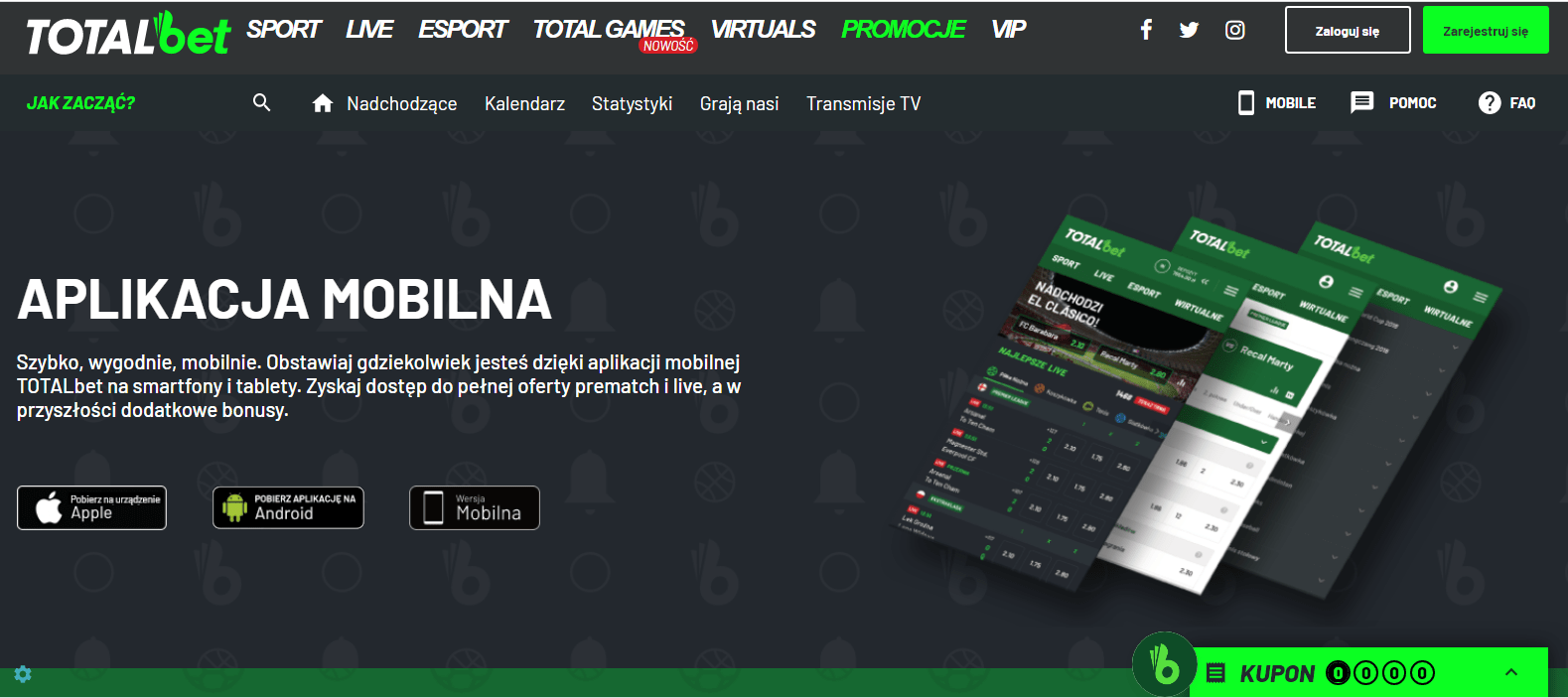 Legalny bukmacher TotalBet jak pobrać aplikacje na android?